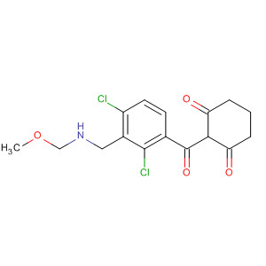 Molecular Structure of 599179-84-7 (1,3-Cyclohexanedione,
2-[2,4-dichloro-3-[(methoxymethylamino)methyl]benzoyl]-)