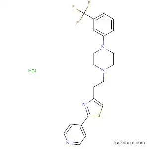Molecular Structure of 599183-77-4 (Piperazine,
1-[2-[2-(4-pyridinyl)-4-thiazolyl]ethyl]-4-[3-(trifluoromethyl)phenyl]-,
hydrochloride)