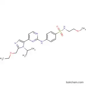 Molecular Structure of 600638-32-2 (Benzenesulfonamide,
4-[[4-[2-(ethoxymethyl)-1-(1-methylethyl)-1H-imidazol-5-yl]-2-pyrimidinyl]
amino]-N-(2-methoxyethyl)-)