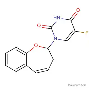 Molecular Structure of 600708-75-6 (2,4(1H,3H)-Pyrimidinedione,
1-(2,3-dihydro-1-benzoxepin-2-yl)-5-fluoro-)