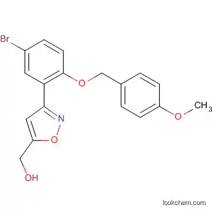 Molecular Structure of 600740-37-2 (5-Isoxazolemethanol, 3-[5-bromo-2-[(4-methoxyphenyl)methoxy]phenyl]-)