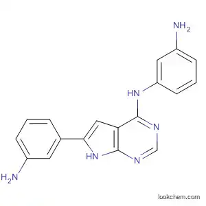 Molecular Structure of 601514-18-5 (1,3-Benzenediamine,
N-[6-(3-aminophenyl)-1H-pyrrolo[2,3-d]pyrimidin-4-yl]-)