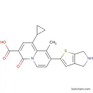 Molecular Structure of 601525-34-2 (4H-Quinolizine-3-carboxylic acid,
1-cyclopropyl-8-(5,6-dihydro-4H-thieno[2,3-c]pyrrol-2-yl)-9-methyl-4-oxo
-)
