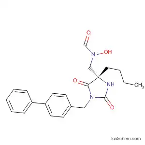 Molecular Structure of 603065-94-7 (Formamide,
N-[[(4S)-1-([1,1'-biphenyl]-4-ylmethyl)-4-butyl-2,5-dioxo-4-imidazolidinyl]
methyl]-N-hydroxy-)