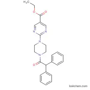 5-Pyrimidinecarboxylic acid, 2-[4-(diphenylacetyl)-1-piperazinyl]-, ethyl
ester