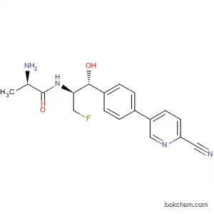 Molecular Structure of 605650-66-6 (Propanamide,
2-amino-N-[(1S,2R)-2-[4-(6-cyano-3-pyridinyl)phenyl]-1-(fluoromethyl)-2
-hydroxyethyl]-, (2R)-)