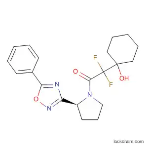 Molecular Structure of 681238-57-3 (Pyrrolidine,
1-[difluoro(1-hydroxycyclohexyl)acetyl]-2-(5-phenyl-1,2,4-oxadiazol-3-yl)-
, (2S)-)