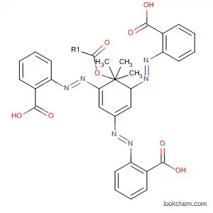 Molecular Structure of 681815-67-8 (Benzoic acid, 4,4',4''-[1,3,5-benzenetriyltris[(1E)-azo]]tris-, trimethyl
ester)