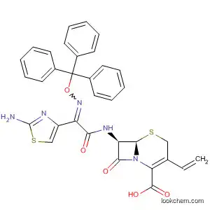 Molecular Structure of 682357-22-8 (5-Thia-1-azabicyclo[4.2.0]oct-2-ene-2-carboxylic acid,
7-[[(2-amino-4-thiazolyl)[(triphenylmethoxy)imino]acetyl]amino]-3-ethenyl
-8-oxo-, (6R,7R)-)