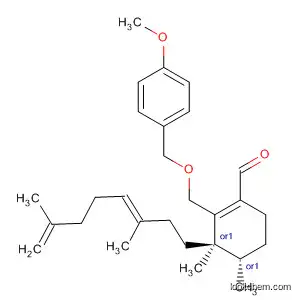 Molecular Structure of 682813-73-6 (1-Cyclohexene-1-carboxaldehyde,
3-[(3E)-3,7-dimethyl-3,7-octadienyl]-2-[[(4-methoxyphenyl)methoxy]meth
yl]-3,4-dimethyl-, (3R,4S)-rel-)