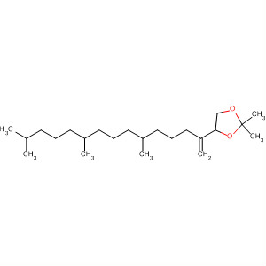 Molecular Structure of 161695-31-4 (1,3-Dioxolane, 2,2-dimethyl-4-(5,9,13-trimethyl-1-methylenetetradecyl)-)