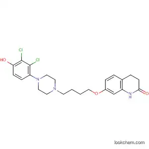 Molecular Structure of 173456-49-0 (2(1H)-Quinolinone,
7-[4-[4-(2,3-dichloro-4-hydroxyphenyl)-1-piperazinyl]butoxy]-3,4-dihydro-)