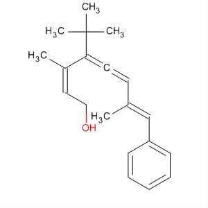 Molecular Structure of 199008-10-1 (2,4,5,7-Octatetraen-1-ol, 4-(1,1-dimethylethyl)-3,7-dimethyl-8-phenyl-,
(2Z,7E)-)