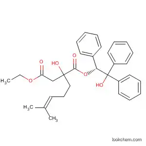 Molecular Structure of 244761-41-9 (Butanedioic acid, 2-hydroxy-2-(4-methyl-3-pentenyl)-, 1-ethyl
4-[(1R)-2-hydroxy-1,2,2-triphenylethyl] ester, (2R)-)