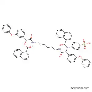 Molecular Structure of 245120-96-1 (1-Naphthalenecarboxylic acid,
2-[[6-[[[(1-naphthalenylcarbonyl)(4-sulfophenyl)amino](3-phenoxyphenyl)
acetyl]amino]hexyl]amino]-2-oxo-1-(3-phenoxyphenyl)ethyl ester)