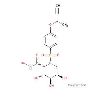 Molecular Structure of 683210-53-9 (2-Piperidinecarboxamide,
1-[[4-(2-butynyloxy)phenyl]sulfonyl]-N,3,4,5-tetrahydroxy-,
(2R,3R,4R,5R)-)