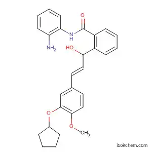 Molecular Structure of 683246-07-3 (Benzamide,
N-(2-aminophenyl)-4-[(2E)-3-[3-(cyclopentyloxy)-4-methoxyphenyl]-1-ox
o-2-propenyl]-)