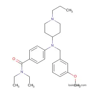 Molecular Structure of 683271-39-8 (Benzamide,
N,N-diethyl-4-[[(3-methoxyphenyl)methyl](1-propyl-4-piperidinyl)amino]-)