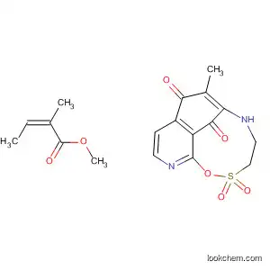 Molecular Structure of 683276-94-0 (2-Butenoic acid, 2-methyl-,
[5,8-dihydro-6-methyl-5,8-dioxo-7-[(2-sulfoethyl)amino]-1-isoquinolinyl]
methyl ester, (2Z)-)