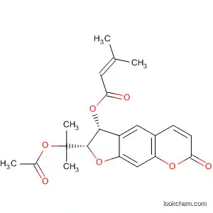 Molecular Structure of 684284-27-3 (2-Butenoic acid, 3-methyl-,
(2S,3R)-2-[1-(acetyloxy)-1-methylethyl]-2,3-dihydro-7-oxo-7H-furo[3,2-g
][1]benzopyran-3-yl ester)