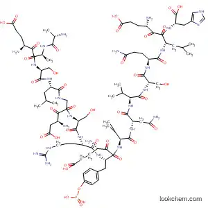 Molecular Structure of 685833-94-7 (L-Histidine,
L-alanyl-L-a-glutamyl-L-alanyl-L-seryl-L-leucyl-L-a-aspartylglycyl-L-seryl-L-
arginyl-L-a-glutamyl-O-phosphono-L-tyrosyl-L-valyl-L-asparaginyl-L-valyl-L
-seryl-L-glutaminyl-L-a-glutamyl-L-leucyl-)