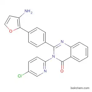 Molecular Structure of 687639-88-9 (4(3H)-Quinazolinone,
2-[4-(3-amino-2-furanyl)phenyl]-3-(5-chloro-2-pyridinyl)-)