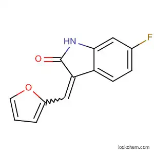 Molecular Structure of 850718-45-5 (2H-Indol-2-one, 6-fluoro-3-(2-furanylmethylene)-1,3-dihydro-)
