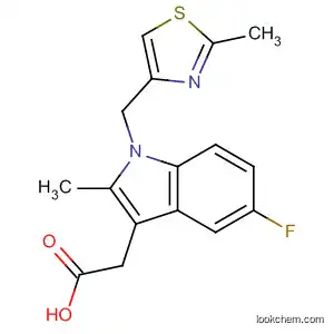 Molecular Structure of 850733-29-8 (1H-Indole-3-acetic acid,
5-fluoro-2-methyl-1-[(2-methyl-4-thiazolyl)methyl]-)