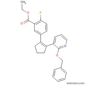 Molecular Structure of 850868-18-7 (Benzoic acid,
2-fluoro-5-[2-[2-(phenylmethoxy)-3-pyridinyl]-1-cyclopenten-1-yl]-, ethyl
ester)