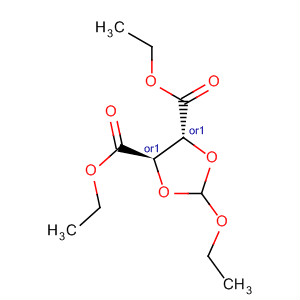 Molecular Structure of 1455-12-5 (1,3-Dioxolane-4,5-dicarboxylic acid, 2-ethoxy-, diethyl ester,
(4R,5R)-rel-)
