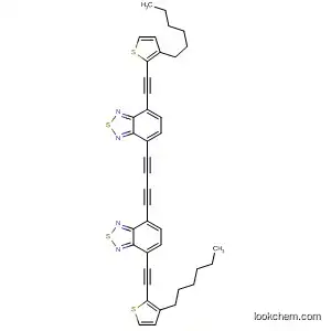 Molecular Structure of 459218-84-9 (2,1,3-Benzothiadiazole,
4,4'-(1,3-butadiyne-1,4-diyl)bis[7-[(3-hexyl-2-thienyl)ethynyl]-)