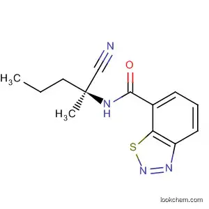 Molecular Structure of 880345-39-1 (1,2,3-Benzothiadiazole-7-carboxamide,
N-[(1S)-1-cyano-1-methylbutyl]-)