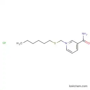 Molecular Structure of 880356-14-9 (Pyridinium, 3-(aminocarbonyl)-1-[(hexylthio)methyl]-, chloride)