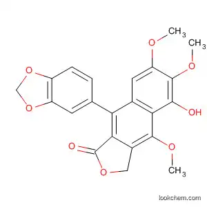 Molecular Structure of 880884-23-1 (Naphtho[2,3-c]furan-1(3H)-one,
9-(1,3-benzodioxol-5-yl)-5-hydroxy-4,6,7-trimethoxy-)