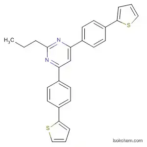 Molecular Structure of 881376-45-0 (Pyrimidine, 2-propyl-4,6-bis[4-(2-thienyl)phenyl]-)