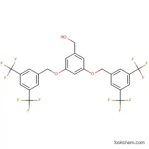 Molecular Structure of 881689-01-6 (Benzenemethanol, 3,5-bis[[3,5-bis(trifluoromethyl)phenyl]methoxy]-)
