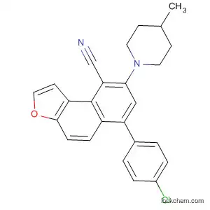 Molecular Structure of 894790-69-3 (Naphtho[2,1-b]furan-9-carbonitrile,
6-(4-chlorophenyl)-4,5-dihydro-8-(4-methyl-1-piperidinyl)-)