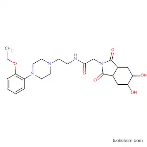 Molecular Structure of 929223-86-9 (2H-Isoindole-2-acetamide,
N-[2-[4-(2-ethoxyphenyl)-1-piperazinyl]ethyl]octahydro-5,6-dihydroxy-1,3
-dioxo-)