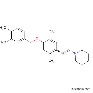 Molecular Structure of 929272-91-3 (Benzenamine,
4-[(3,4-dimethylphenyl)methoxy]-2,5-dimethyl-N-(1-piperidinylmethylene
)-)