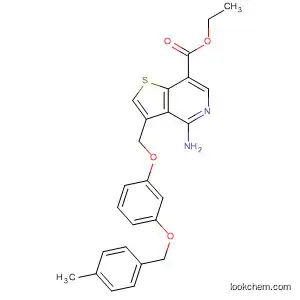 Thieno[3,2-c]pyridine-7-carboxylic acid,
4-amino-3-[[3-[(4-methylphenyl)methoxy]phenoxy]methyl]-, ethyl ester