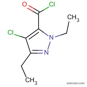 Molecular Structure of 929545-87-9 (1H-Pyrazole-5-carbonyl chloride, 4-chloro-1,3-diethyl-)